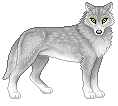 pixel wolf Greywhite